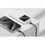 Baterie externa portabila Vention FHKW0, 10000 mAh, 22.5W, Display, Micro USB, USB-C, 2x USB, Cablu USB-C 20 cm inclus, Alb 5 - lerato.ro