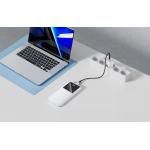 Baterie externa portabila Vention FHKW0, 10000 mAh, 22.5W, Display, Micro USB, USB-C, 2x USB, Cablu USB-C 20 cm inclus, Alb 4 - lerato.ro