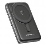 Baterie externa portabila Vention FHNB0 Magnetic, 10000 mAh, 20W, USB-C, Incarcare wireless 15W, Cablu USB-C inclus, Negru 2 - lerato.ro