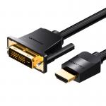 Cablu video Vention ABFBG, DVI 24+1 tata - HDMI tata, 4K, 60Hz, 1.5m, Negru 2 - lerato.ro
