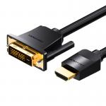 Cablu video Vention ABFBI, DVI 24+1 tata - HDMI tata, 4K, 60Hz, 3m, Negru 2 - lerato.ro