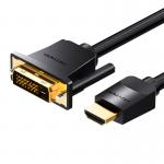 Cablu video Vention ABFBJ, DVI 24+1 tata - HDMI tata, 4K, 60Hz, 5m, Negru 2 - lerato.ro