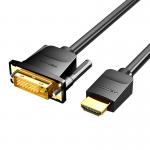 Cablu video Vention ABFBJ, DVI 24+1 tata - HDMI tata, 4K, 60Hz, 5m, Negru 3 - lerato.ro