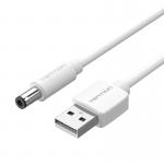 Cablu pentru incarcare Vention CEYWG, USB/DC 5.5mm, 3A, 1.5m, Alb 2 - lerato.ro