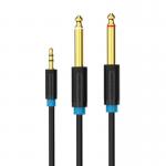 Cablu audio Vention BACBJ, 1x Jack 3.5mm la 2x Jack 6.35mm tata, 5m, Negru 3 - lerato.ro