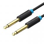 Cablu audio Vention BAABJ, 2x Jack 6.35mm tata, 5m, Negru 2 - lerato.ro