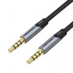Cablu audio Vention BAQHF TRRS AUX, 2x Jack 3.5mm, 1m, Gri 2 - lerato.ro