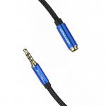 Cablu audio TRRS Vention BHCLI, tata mini jack 3.5 mm la mama mini jack 3.5 mm, 3m, Albastru 7 - lerato.ro