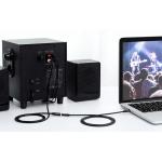 Cablu audio Vention VAB-R01-B200, mama mini jack 3.5 mm la 2x tata RCA, 2m, Negru 4 - lerato.ro