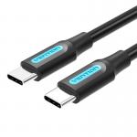 Cablu pentru incarcare si transfer de date Vention COSBD, 2x USB-C, PD 60W, 3A, 50cm, Negru 2 - lerato.ro
