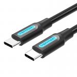 Cablu pentru incarcare si transfer de date Vention COSBG, 2x USB-C, PD 60W, 3A, 1.5m, Negru 2 - lerato.ro