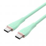 Cablu pentru incarcare si transfer de date Vention TAWGG, 2x USB-C, PD 100W, 5A, 1.5m, Verde 4 - lerato.ro