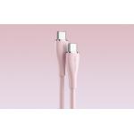 Cablu pentru incarcare si transfer de date Vention TAWPF, 2x USB-C, PD 100W, 5A, 1m, Roz 5 - lerato.ro