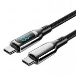 Cablu pentru incarcare si transfer de date Vention TAYBAV, 2x USB-C, Afisaj LED, 100W, 5A, 1.2m, Negru 4 - lerato.ro