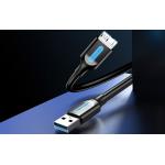 Cablu pentru incarcare si transfer de date Vention COPBF, USB/Micro-USB B, 2A, 5 Gbps, 1m, Negru 3 - lerato.ro