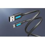 Cablu pentru incarcare si transfer de date Vention COLBG, USB/Micro-USB, 3A, 1.5m, Negru 3 - lerato.ro