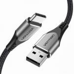 Cablu pentru incarcare si transfer de date Vention CODHF, USB/USB Type-C, 3A, 1m, Gri 3 - lerato.ro