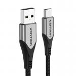Cablu pentru incarcare si transfer de date Vention CODHC, USB/USB Type-C, 3A, 25cm, Gri 3 - lerato.ro