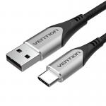 Cablu pentru incarcare si transfer de date Vention CODHC, USB/USB Type-C, 3A, 25cm, Gri 5 - lerato.ro