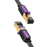 Cablu retea Vention Flat ICABN Ethernet Cat. 7, mufat 2xRJ45, UTP, 10Gbps, lungime 15m, Negru 4 - lerato.ro