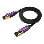 Cablu retea Vention Flat ICABJ Ethernet Cat. 7, mufat 2xRJ45, UTP, 10Gbps, lungime 5m, Negru 3 - lerato.ro