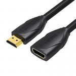 Cablu video Vention VAA-B06-B150, HDMI tata - HDMI mama, 4K, 30Hz, 3D, 1.5m, Negru 2 - lerato.ro