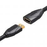Cablu video Vention VAA-B06-B150, HDMI tata - HDMI mama, 4K, 30Hz, 3D, 1.5m, Negru 3 - lerato.ro
