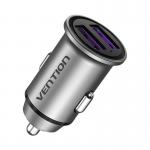 Incarcator auto Vention FFEH0, 2x USB, 30W, Quick Charge 3.0, Gri 2 - lerato.ro