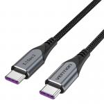 Cablu pentru incarcare si transfer date Vention TAHHD, USB-C/USB-C, 100W, 5A, USB 3.1 Gen2, 4K, 0.5m, Gri 3 - lerato.ro