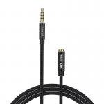 Cablu audio TRRS Vention BHCBF, tata mini jack 3.5 mm la mama mini jack 3.5 mm, 1m, Negru 2 - lerato.ro