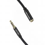 Cablu audio TRRS Vention BHCBF, tata mini jack 3.5 mm la mama mini jack 3.5 mm, 1m, Negru 4 - lerato.ro