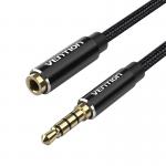 Cablu audio TRRS Vention BHCBF, tata mini jack 3.5 mm la mama mini jack 3.5 mm, 1m, Negru 5 - lerato.ro