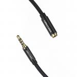 Cablu audio TRRS Vention BHCBI, tata mini jack 3.5 mm la mama mini jack 3.5 mm, 3m, Negru 4 - lerato.ro