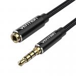Cablu audio TRRS Vention BHCBI, tata mini jack 3.5 mm la mama mini jack 3.5 mm, 3m, Negru 5 - lerato.ro