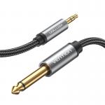 Cablu audio Vention BCYHL, Jack 3.5mm tata la Jack 6.35mm tata, 10m, Negru/Gri 4 - lerato.ro