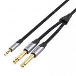 Cablu audio Vention BARHK, Jack 3.5mm tata la 2x Jack 6.35mm tata, 8m, Negru/Gri 4 - lerato.ro