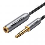Cablu audio Vention BCXHF, tata jack 6.35 mm la mama jack 6.35 mm, 1m, Negru/Gri 3 - lerato.ro