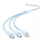 Cablu Vention CTPWG, USB la USB-C/Micro-USB/Lightning, 1.5m, Albastru 2 - lerato.ro