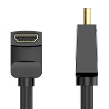 Cabluri de date si incarcare, Cablu video HDMI la HDMI 90 de grade Vention AARBH, 2m, 4K, 60Hz, Negru, lerato.ro