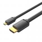 Cablu video HDMI-D LA HDMI-A Vention AGIBH, 2m, 4K, 60Hz, 18 Gbps, Negru 5 - lerato.ro