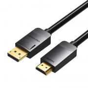 Adaptor video DisplayPort la HDMI Vention HADBI, 3m, 1080p, 60Hz, Negru