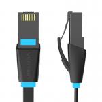 Cablu retea Vention Plat, Cat. 6, Mufat 2xRJ45, Lungime 8 m, 1Gbps, Negru 2 - lerato.ro