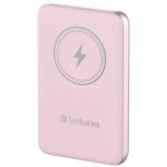 Baterie externa portabila Verbatim Charge'n'Go, 10000 mAh, PD 20W, Wireless 15W, USB-C, Roz 4 - lerato.ro