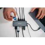Adaptor HUB 14-in-1 Verbatim Multiport Pro, USB-C - 2x HDMI, 1x VGA, 1x RJ45, 5x USB, 2x USB-C, 1x Mini Jack 3.5mm, 1x MicroSD, 1x SD, Gri 6 - lerato.ro