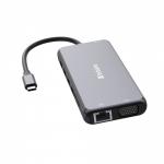 Adaptor HUB 14-in-1 Verbatim Multiport Pro, USB-C - 2x HDMI, 1x VGA, 1x RJ45, 5x USB, 2x USB-C, 1x Mini Jack 3.5mm, 1x MicroSD, 1x SD, Gri 3 - lerato.ro