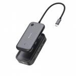 Adaptor wireless HUB 8-in-1 Verbatim Share My Screen, USB-C - 2x USB, 1x USB-C, 1x HDMI, 1x VGA, 1x Mini Jack 3.5mm, 1x MicroSD, 1x SD, Gri 2 - lerato.ro