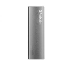 SSD extern portabil Verbatim VX500, USB 3.1 Gen 2, 120GB, R/W max: 500/440 MB/s, dimensiuni: 92mm x 29mm x 9mm, greutate: 29g, Gri