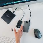 Mouse wireless Verbatim Deluxe, Bluetooth, 2.4GHz, 1600 DPI, Gri 4 - lerato.ro