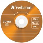 Set 5 bucati Verbatim CD-RW COLOUR SL, 700MB, Viteza 12x, Graphics 4 - lerato.ro