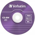 Set 5 bucati Verbatim CD-RW COLOUR SL, 700MB, Viteza 12x, Graphics 5 - lerato.ro